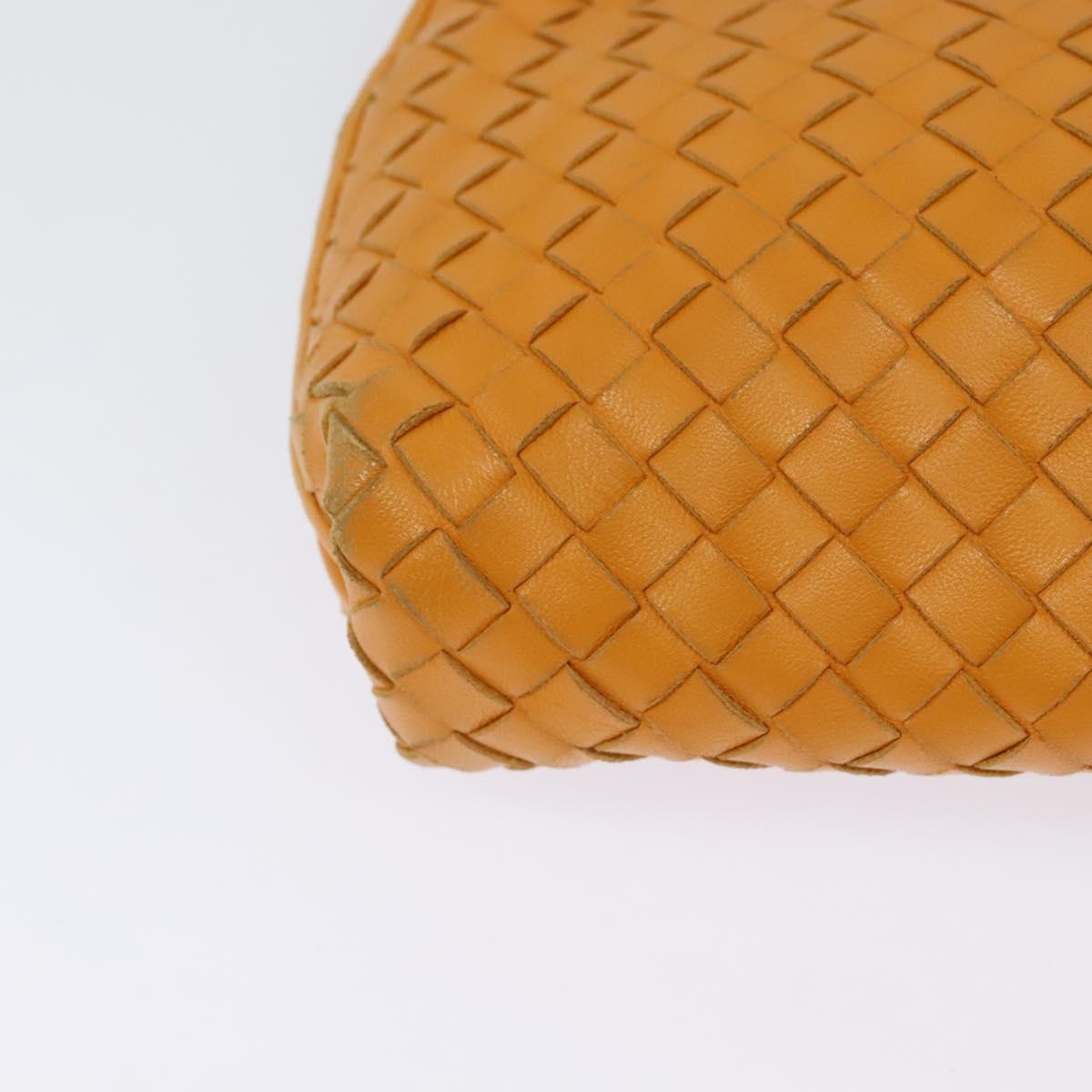 BOTTEGA VENETA INTRECCIATO Shoulder Bag Leather Yellow Auth 132431