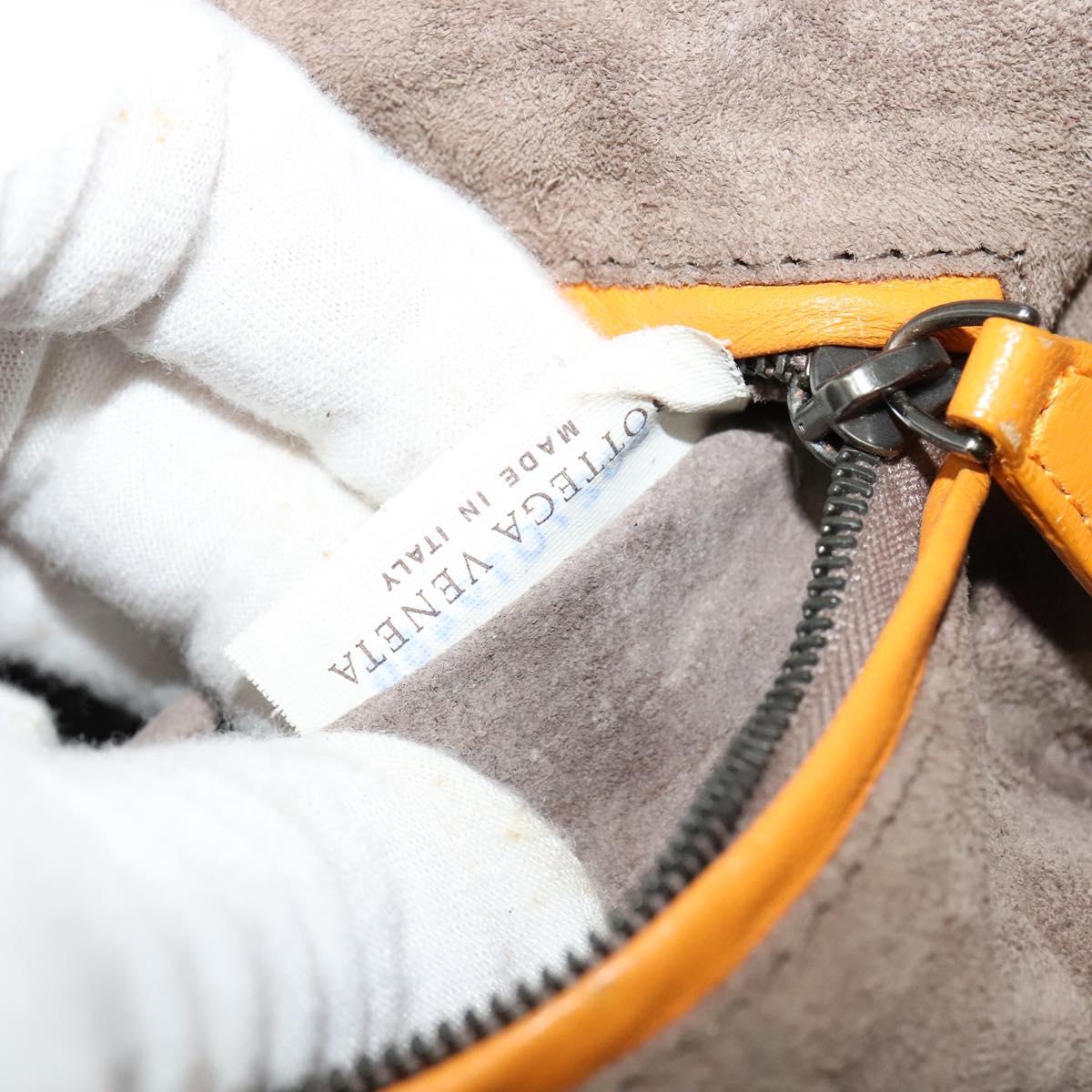 BOTTEGA VENETA INTRECCIATO Shoulder Bag Leather Yellow Auth 132431