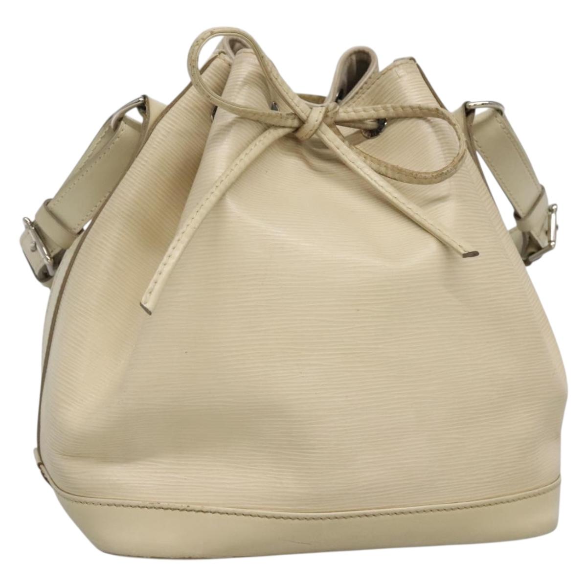 LOUIS VUITTON Epi Petit Noe Shoulder Bag White Yvoire M4084J LV Auth 132439