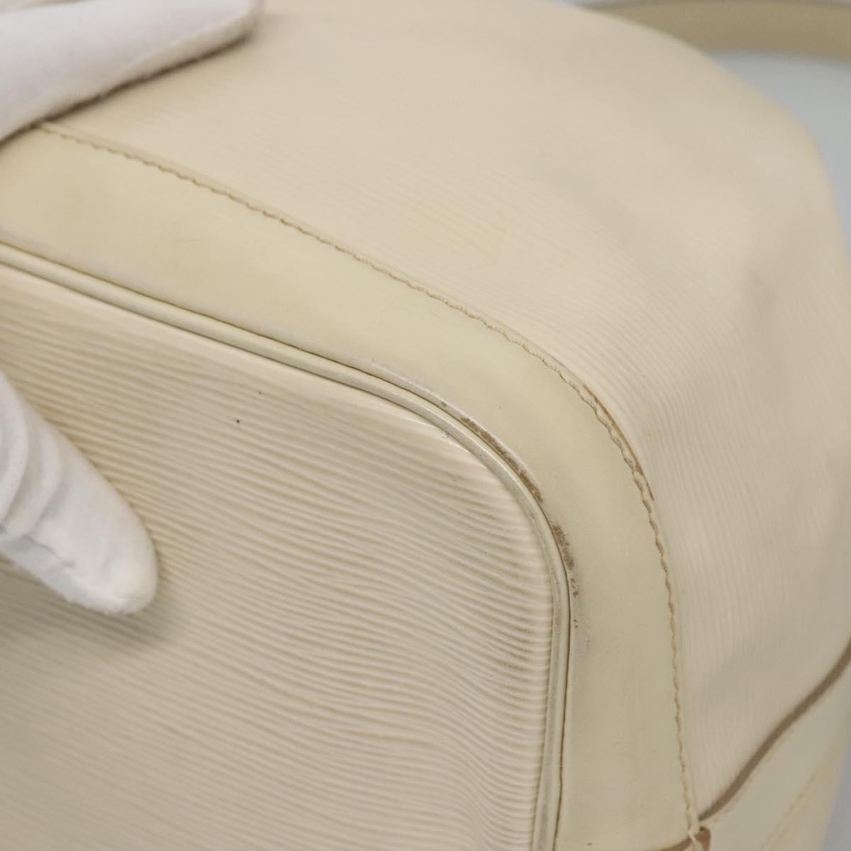 LOUIS VUITTON Epi Petit Noe Shoulder Bag White Yvoire M4084J LV Auth 132439