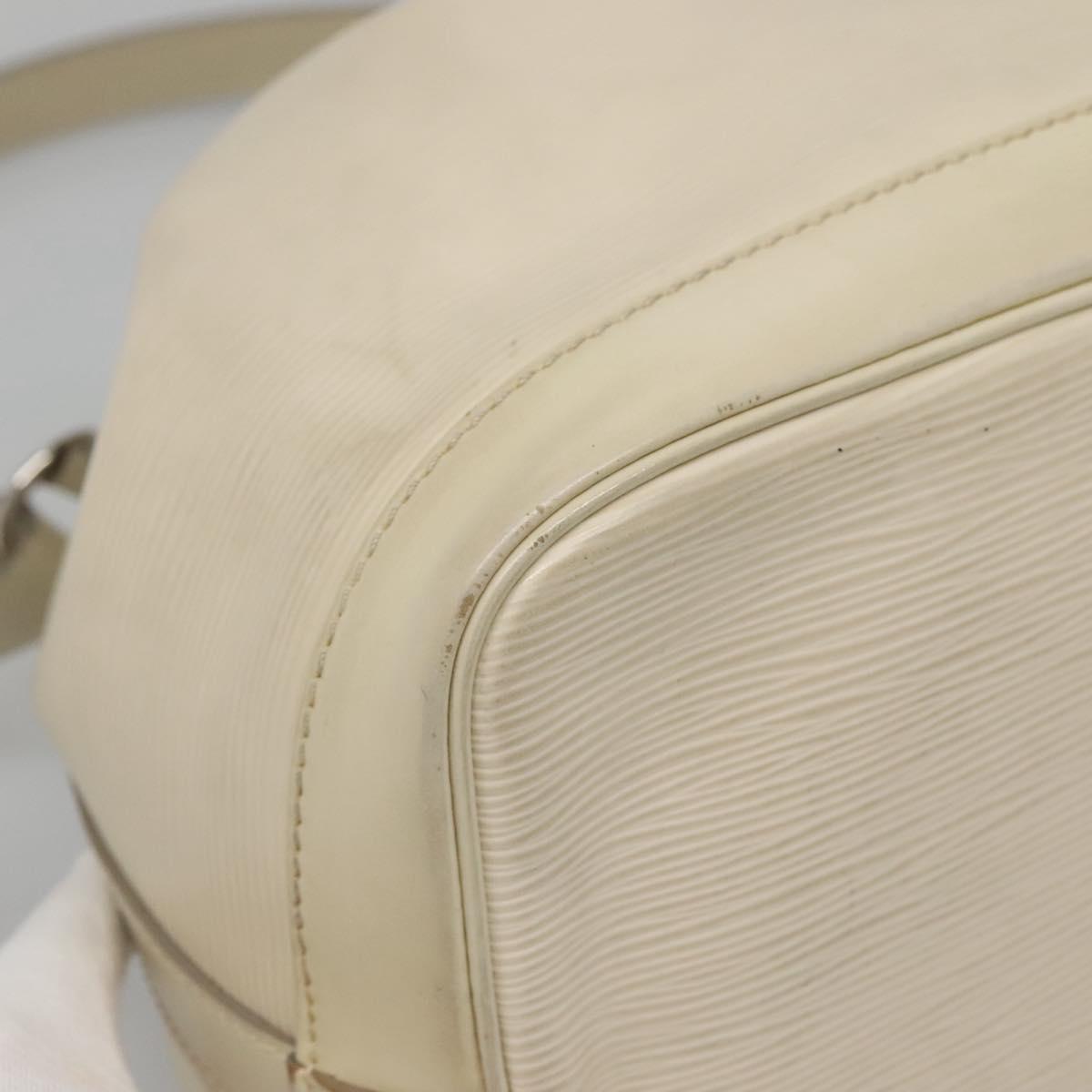 LOUIS VUITTON Epi Petit Noe Shoulder Bag White Yvoire M4084J LV Auth 132439