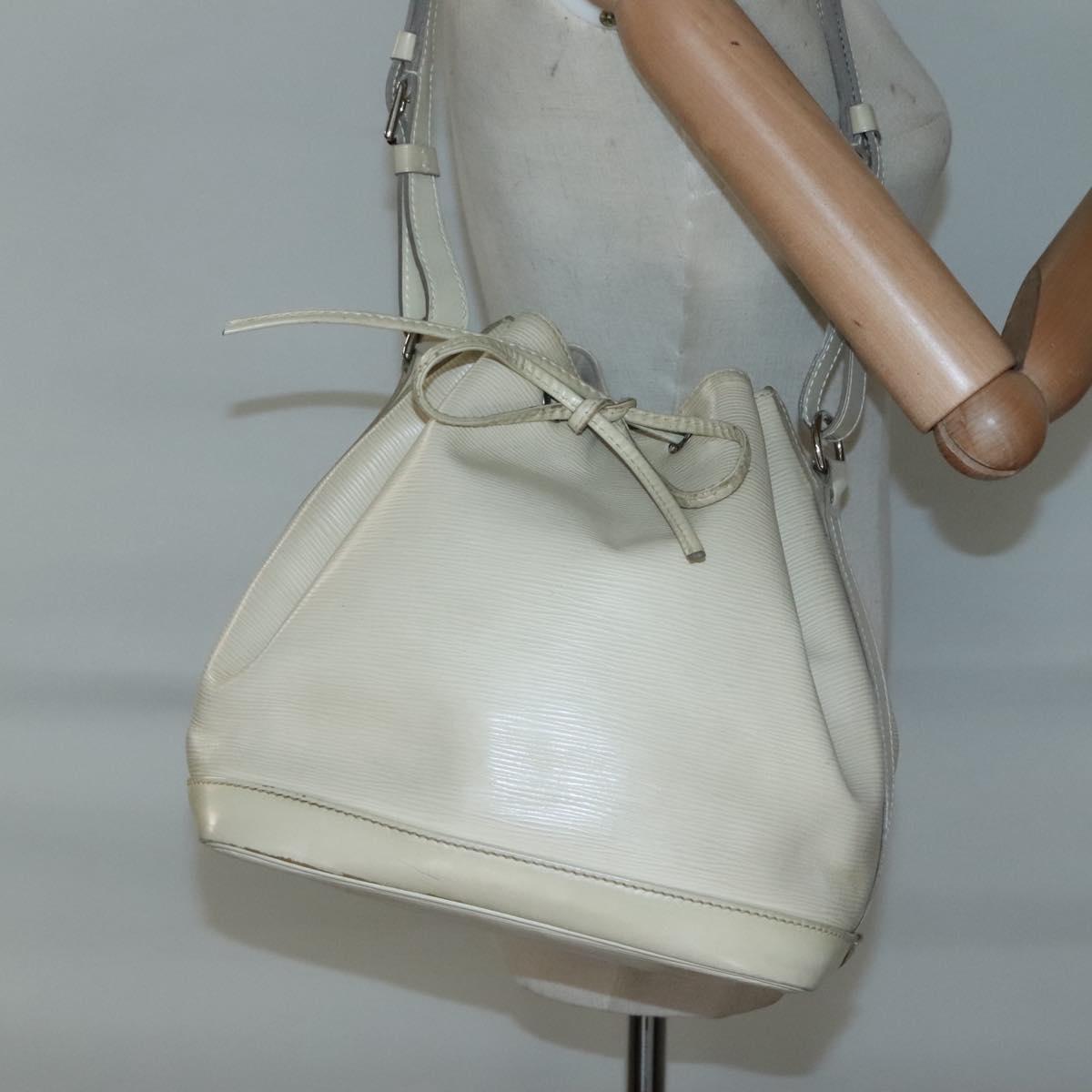 LOUIS VUITTON Epi Petit Noe Shoulder Bag White Yvoire M4084J LV Auth 132439