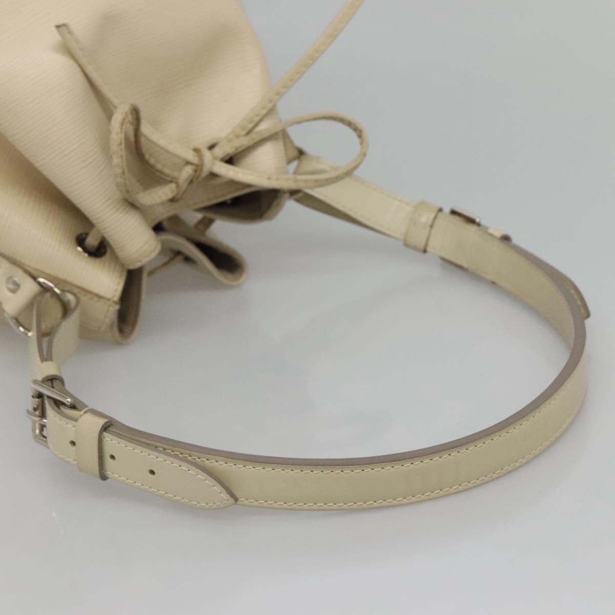LOUIS VUITTON Epi Petit Noe Shoulder Bag White Yvoire M4084J LV Auth 132439