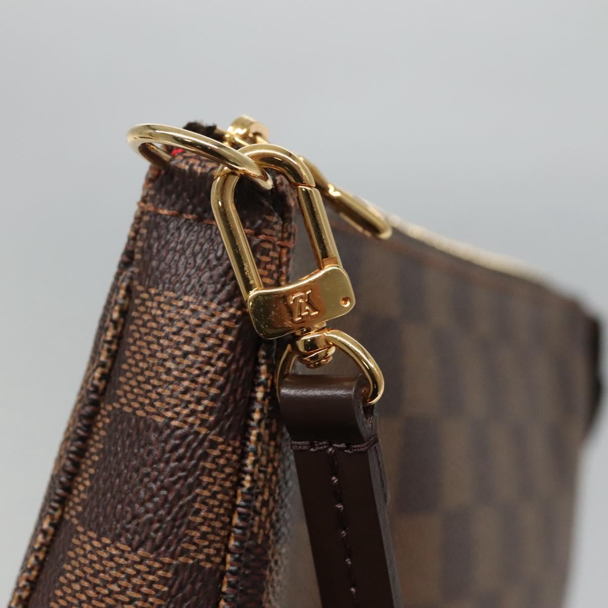 LOUIS VUITTON Damier Ebene Pochette Accessoires Pouch N41206 LV Auth 132441