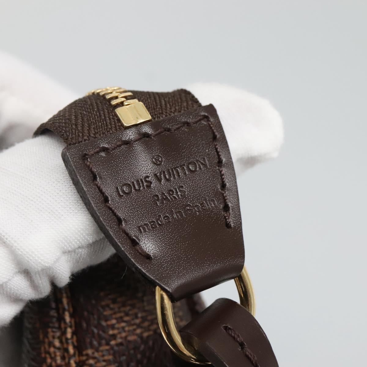 LOUIS VUITTON Damier Ebene Pochette Accessoires Pouch N41206 LV Auth 132441