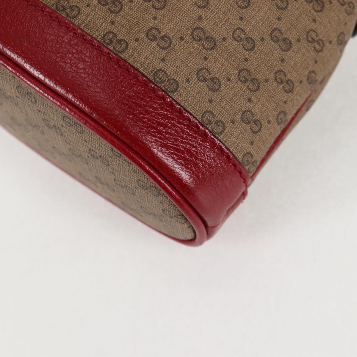 GUCCI Micro GG Supreme Doraemon Collaboration Bag PVC Beige Gold Auth 132450A