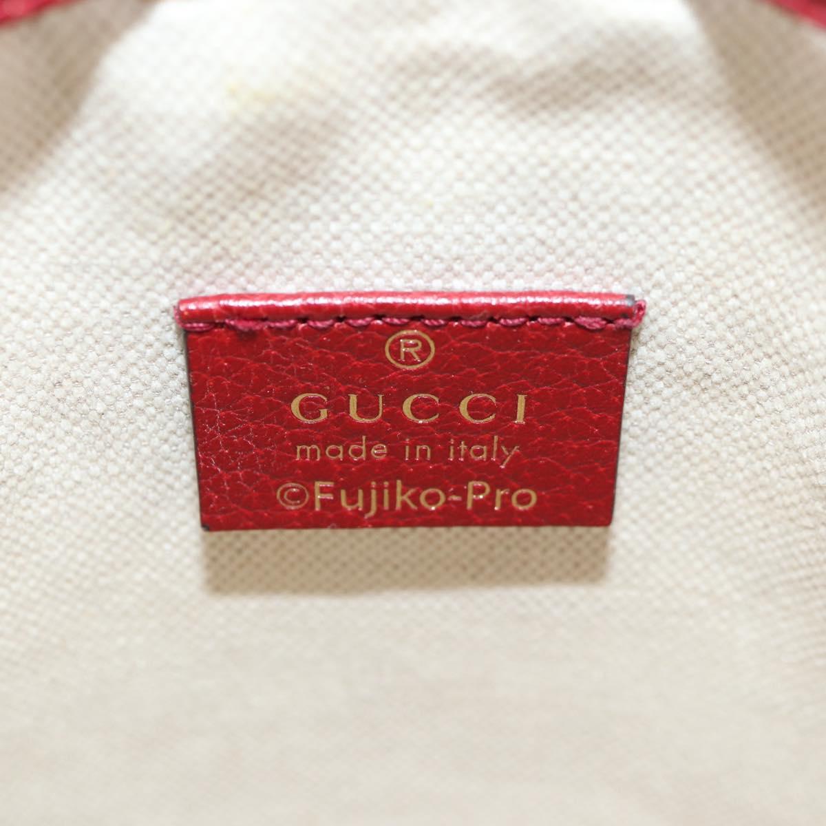 GUCCI Micro GG Supreme Doraemon Collaboration Bag PVC Beige Gold Auth 132450A