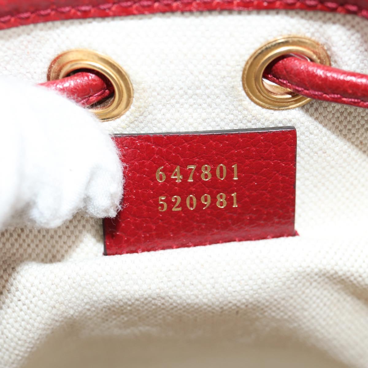 GUCCI Micro GG Supreme Doraemon Collaboration Bag PVC Beige Gold Auth 132450A
