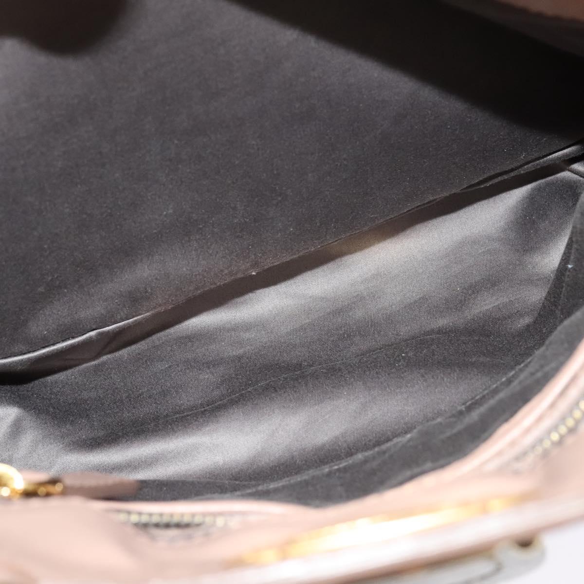 Miu Miu Matelasse Hand Bag Leather 2way Beige Gold Auth 132451