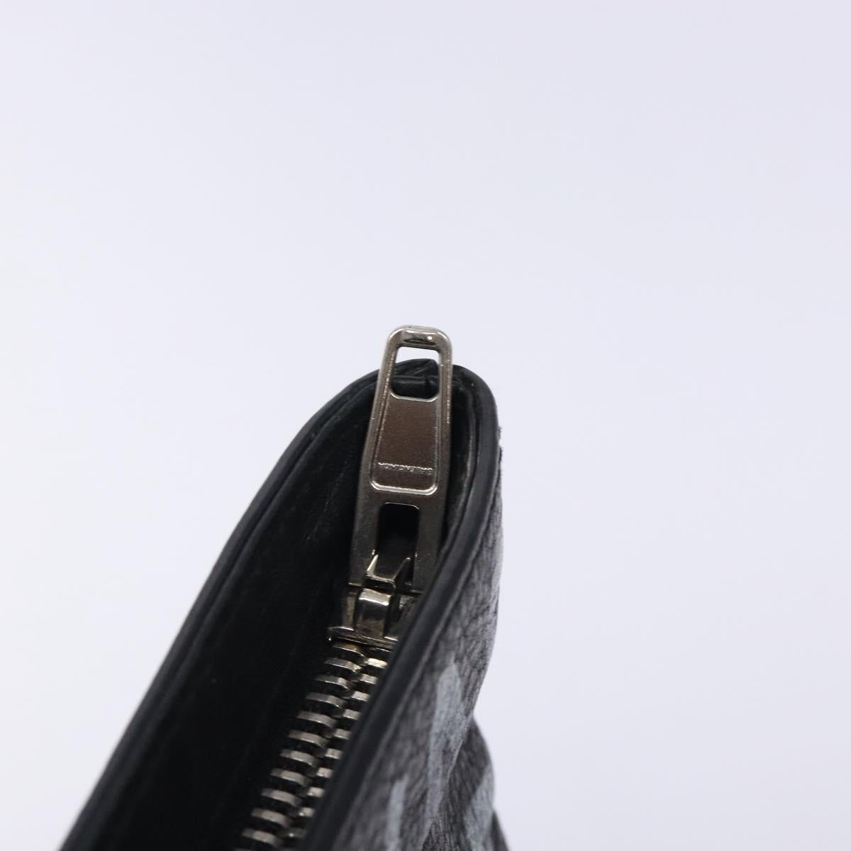 BALENCIAGA Clutch Bag Leather Black 494040 Auth 132454