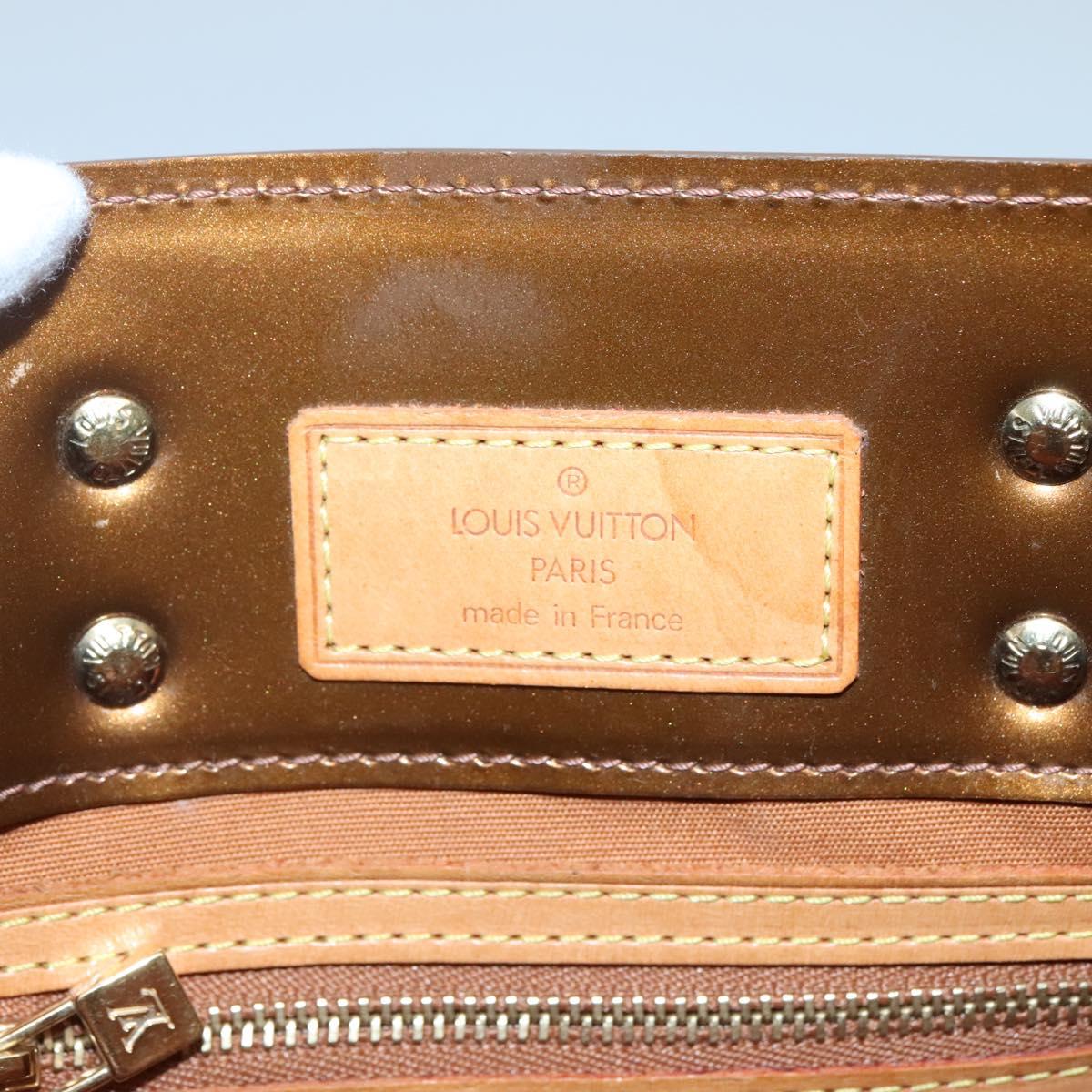 LOUIS VUITTON Monogram Vernis Reade PM Hand Bag Bronze M91146 LV Auth 132465