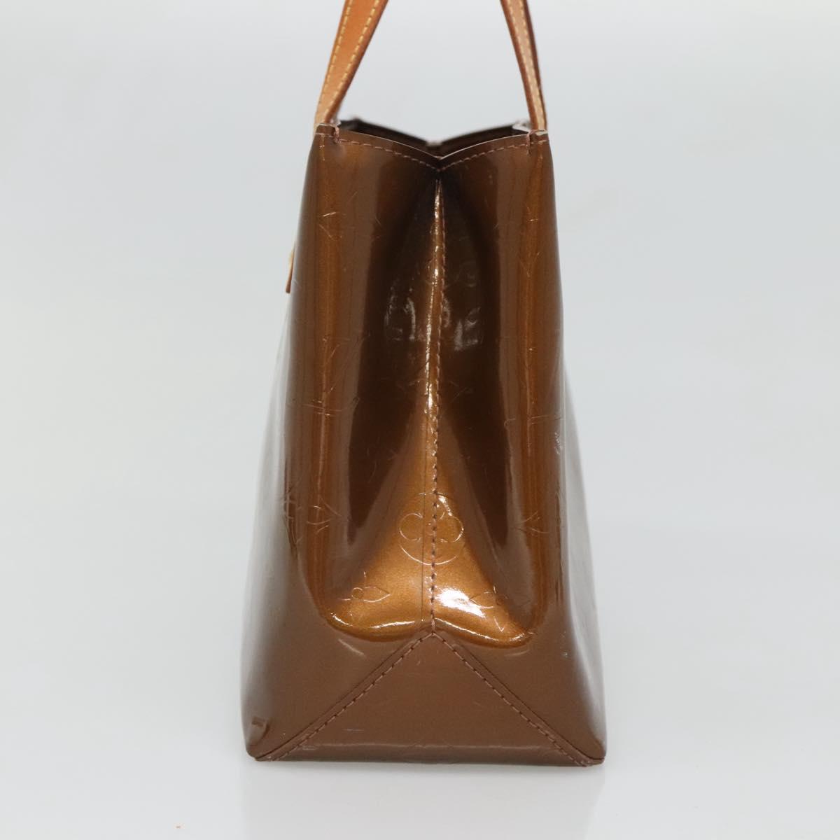 LOUIS VUITTON Monogram Vernis Reade PM Hand Bag Bronze M91146 LV Auth 132465