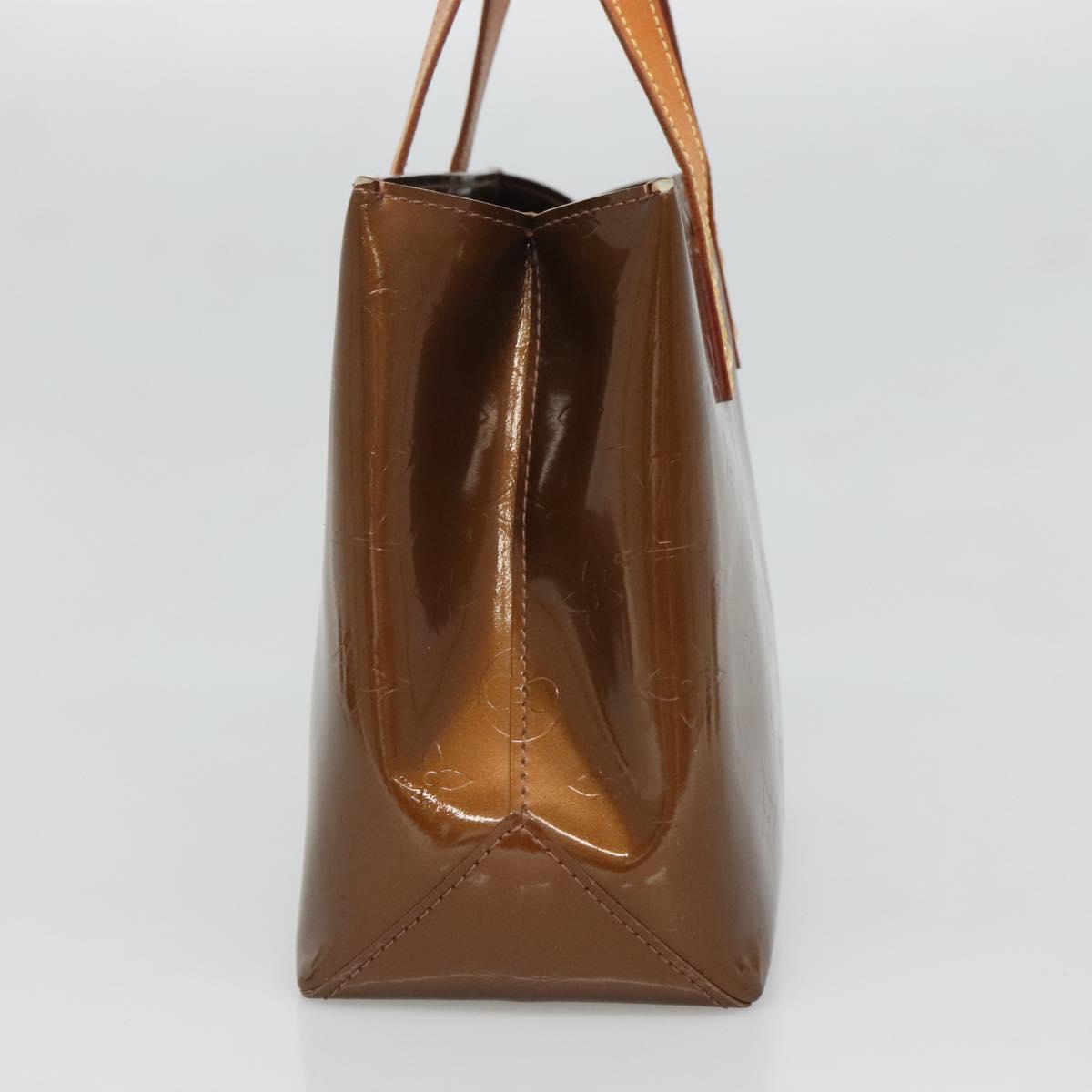 LOUIS VUITTON Monogram Vernis Reade PM Hand Bag Bronze M91146 LV Auth 132465