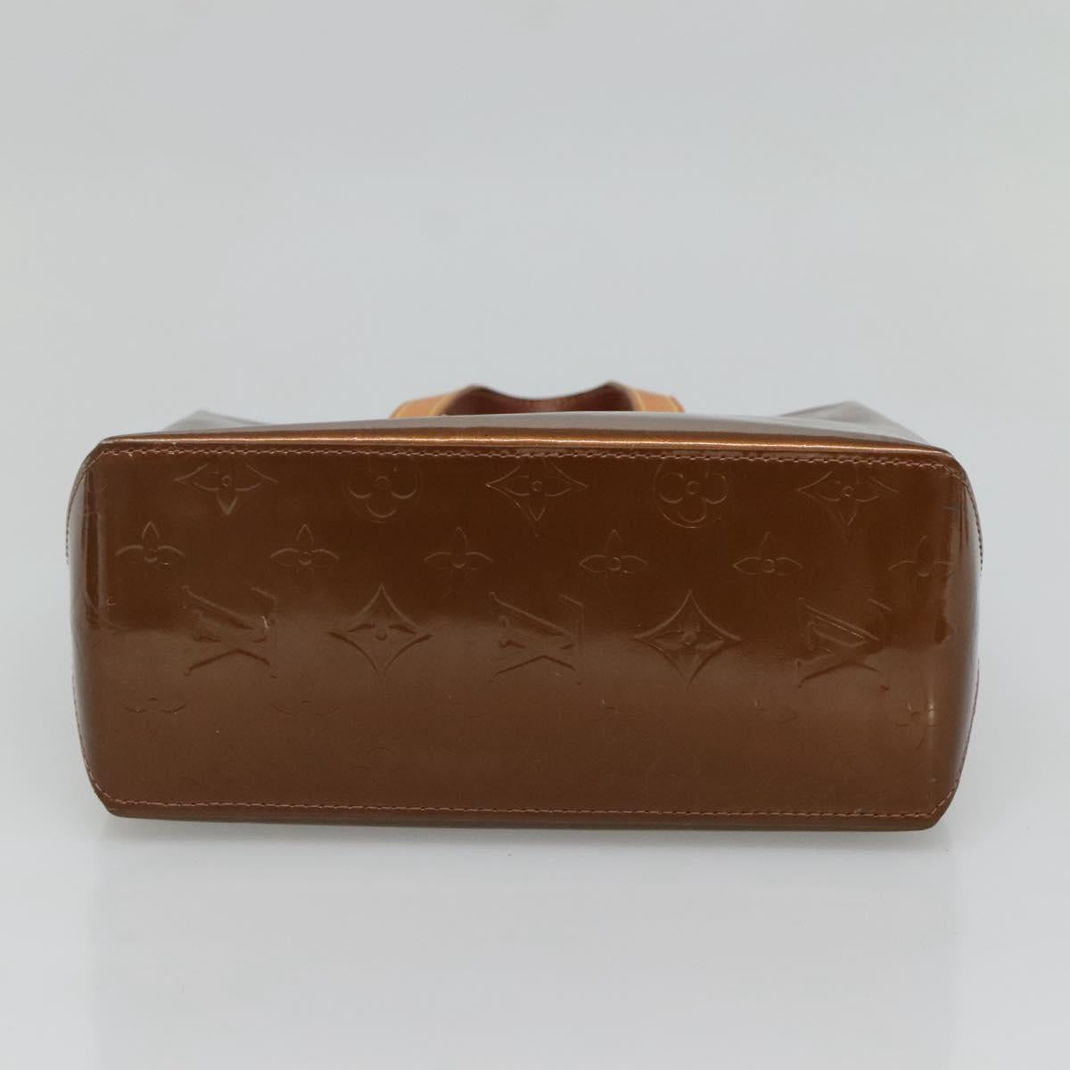 LOUIS VUITTON Monogram Vernis Reade PM Hand Bag Bronze M91146 LV Auth 132465