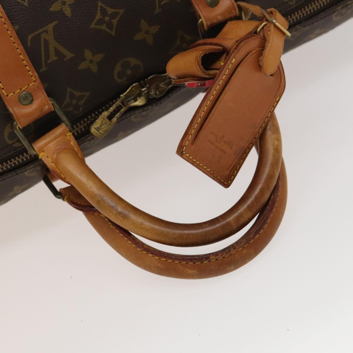 LOUIS VUITTON Monogram Keepall Bandouliere 50 Boston Bag M41416 LV Auth 132469