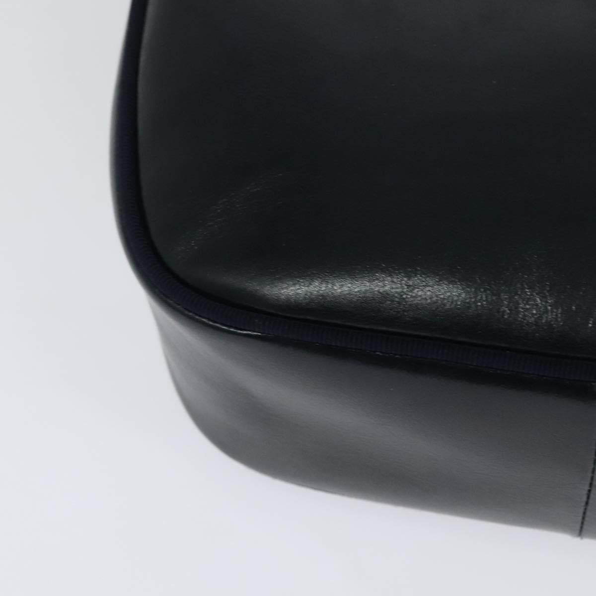 Salvatore Ferragamo Vala Shoulder Bag Leather Navy Gold Auth 132480