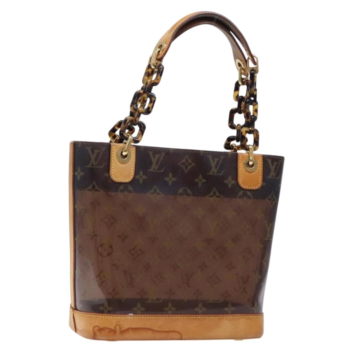 LOUIS VUITTON Monogram Vinyl Cava Amble PM Tote Bag Brown M92502 LV Auth 132488