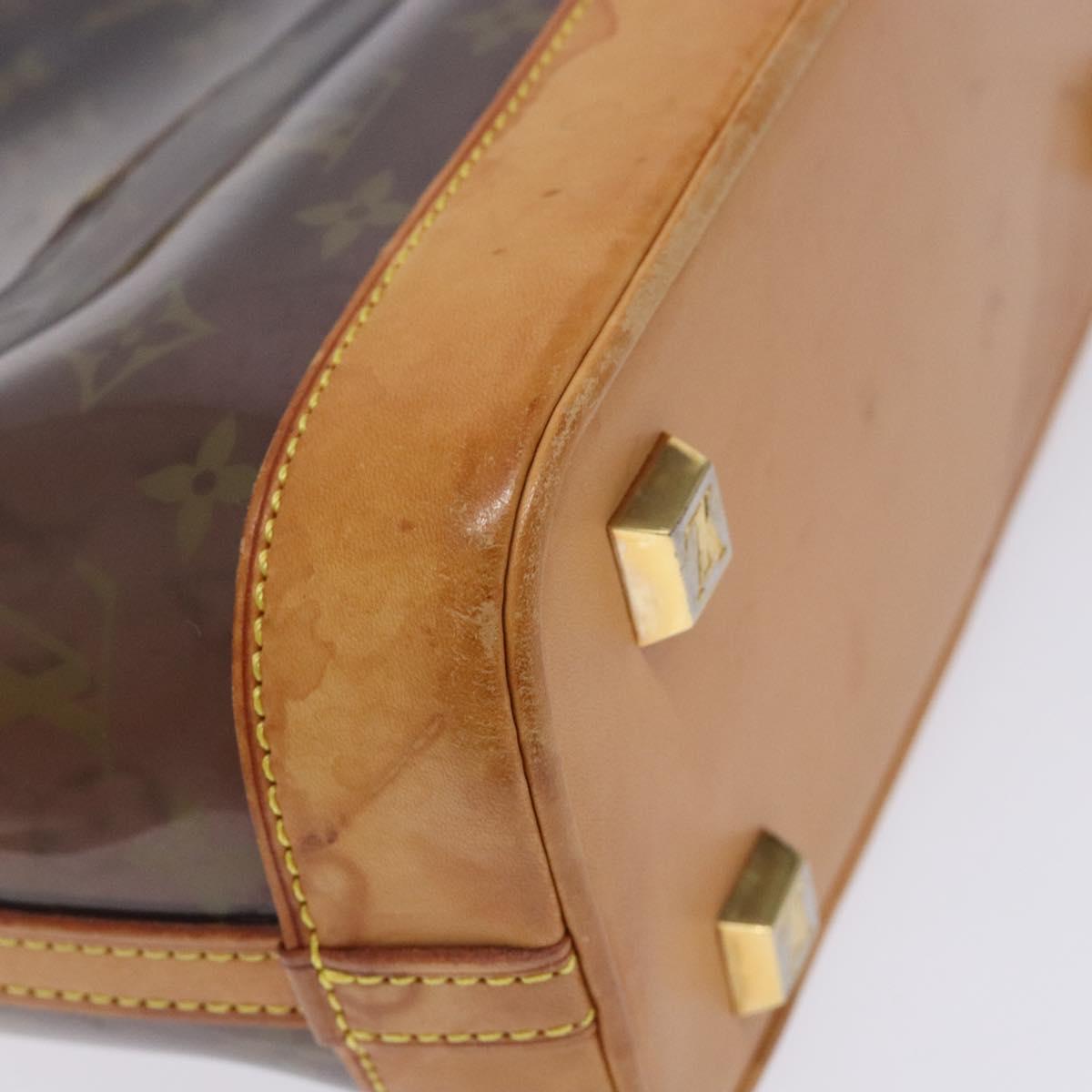 LOUIS VUITTON Monogram Vinyl Cava Amble PM Tote Bag Brown M92502 LV Auth 132488