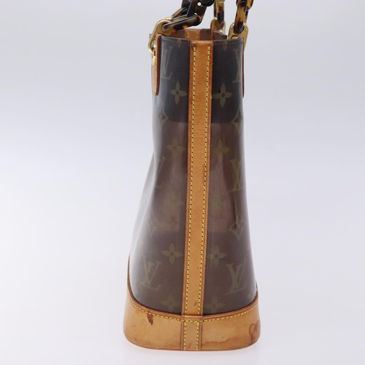 LOUIS VUITTON Monogram Vinyl Cava Amble PM Tote Bag Brown M92502 LV Auth 132488