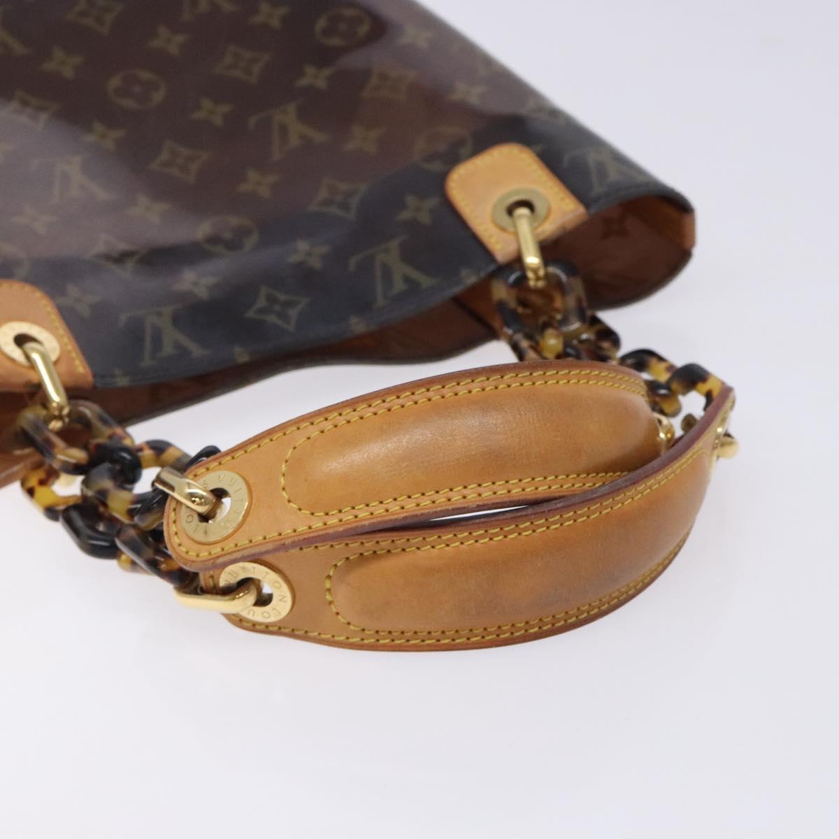 LOUIS VUITTON Monogram Vinyl Cava Amble PM Tote Bag Brown M92502 LV Auth 132488