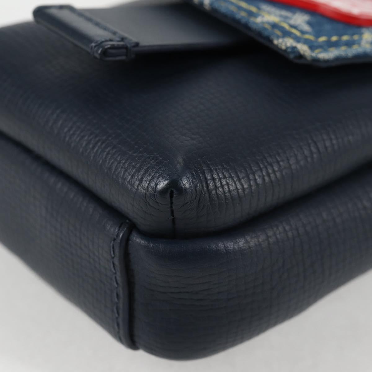 LOUIS VUITTON LV Squared Double Phone Pouch Blue M81060 LV Auth 132489M