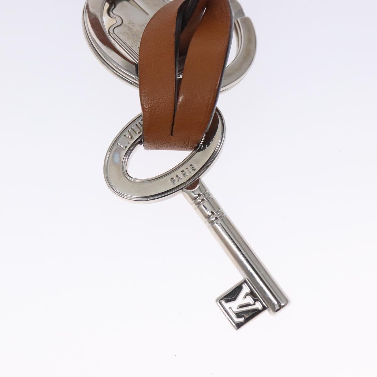 LOUIS VUITTON Travel Key Charm metal Silver M67365 LV Auth 132497