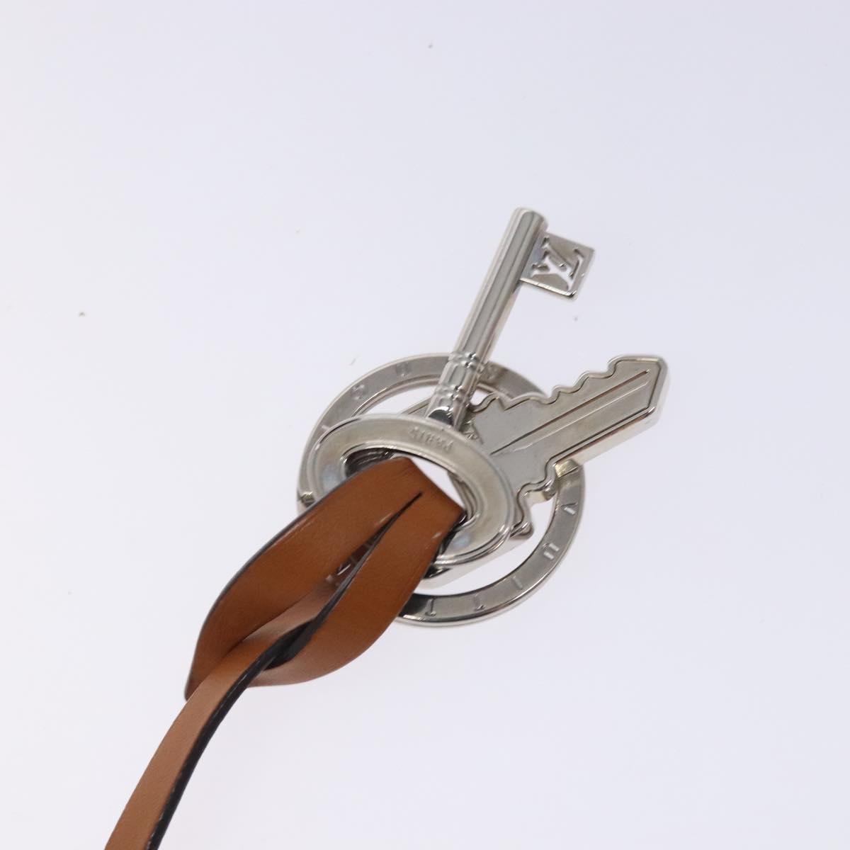 LOUIS VUITTON Travel Key Charm metal Silver M67365 LV Auth 132497