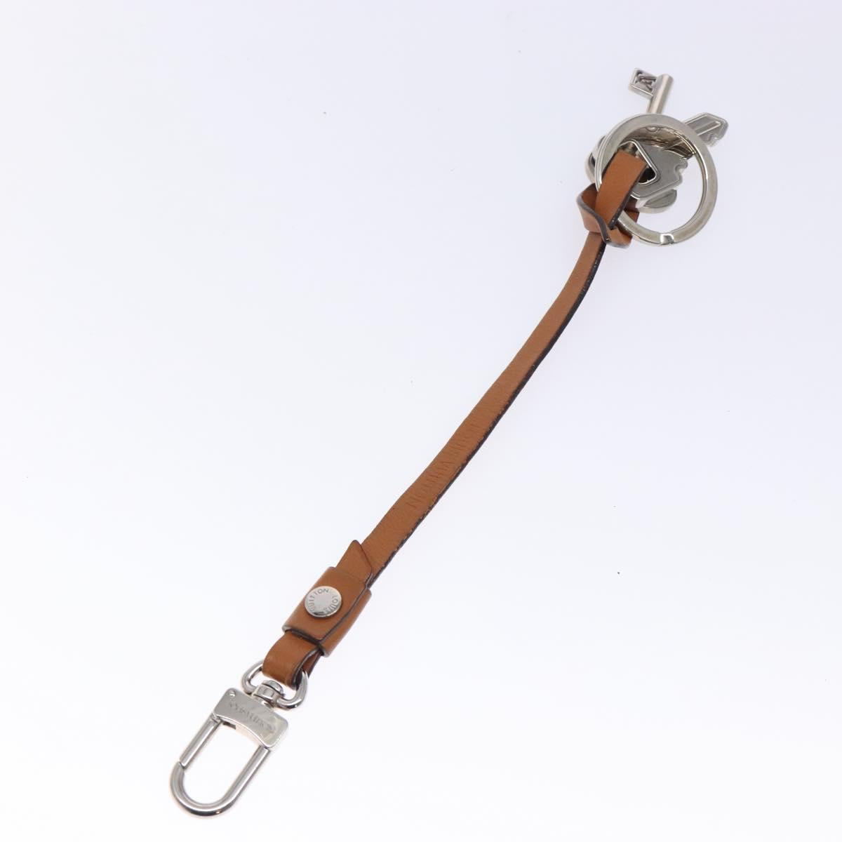 LOUIS VUITTON Travel Key Charm metal Silver M67365 LV Auth 132497