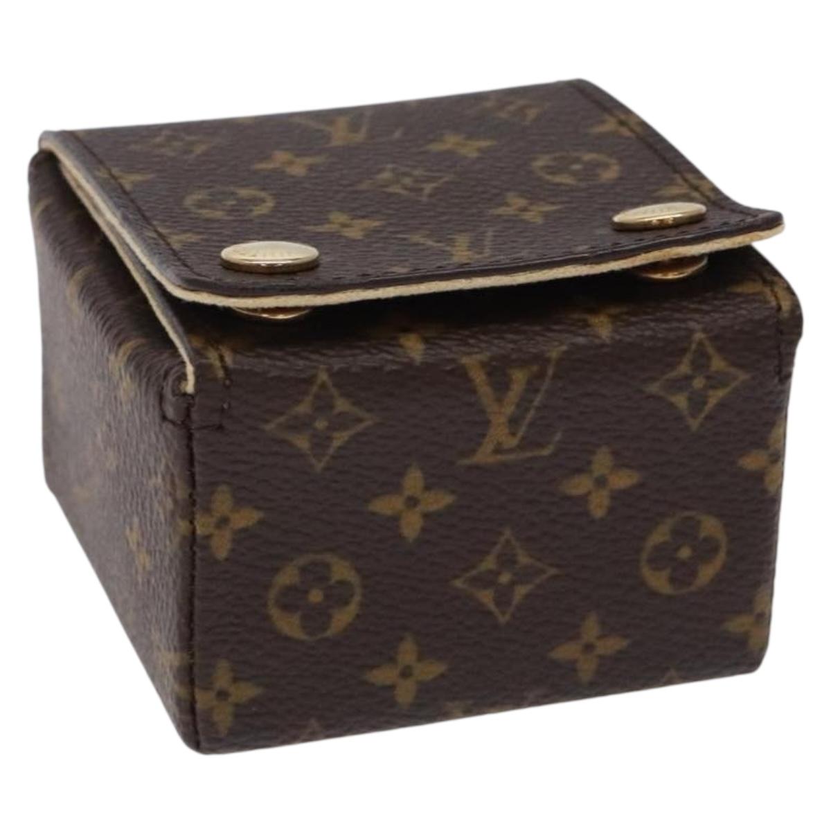 LOUIS VUITTON Monogram Jewelry case Jewelry Box LV Auth 132498