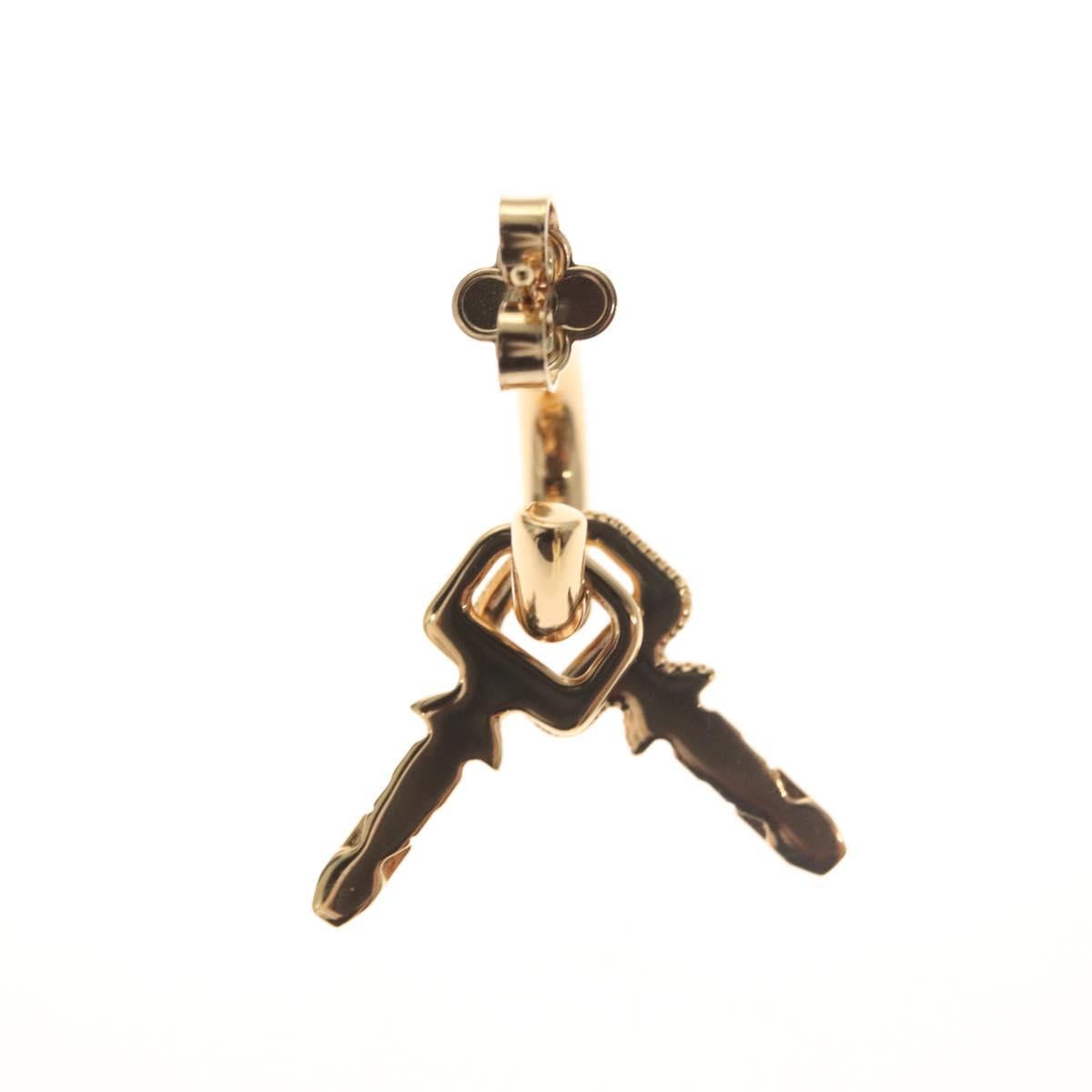 LOUIS VUITTON Earrings LV Padlock Earring metal Gold M01583 LV Auth 132501M