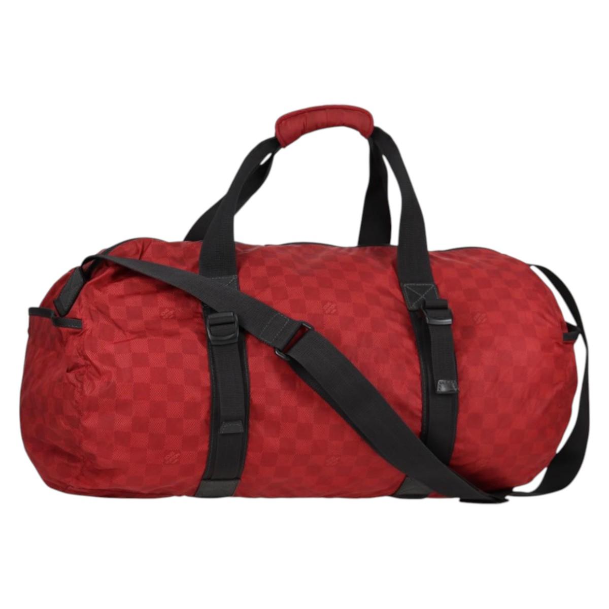 LOUIS VUITTON Damier Aventure Plat Ktical Boston Bag Red N23208 LV Auth 132525V