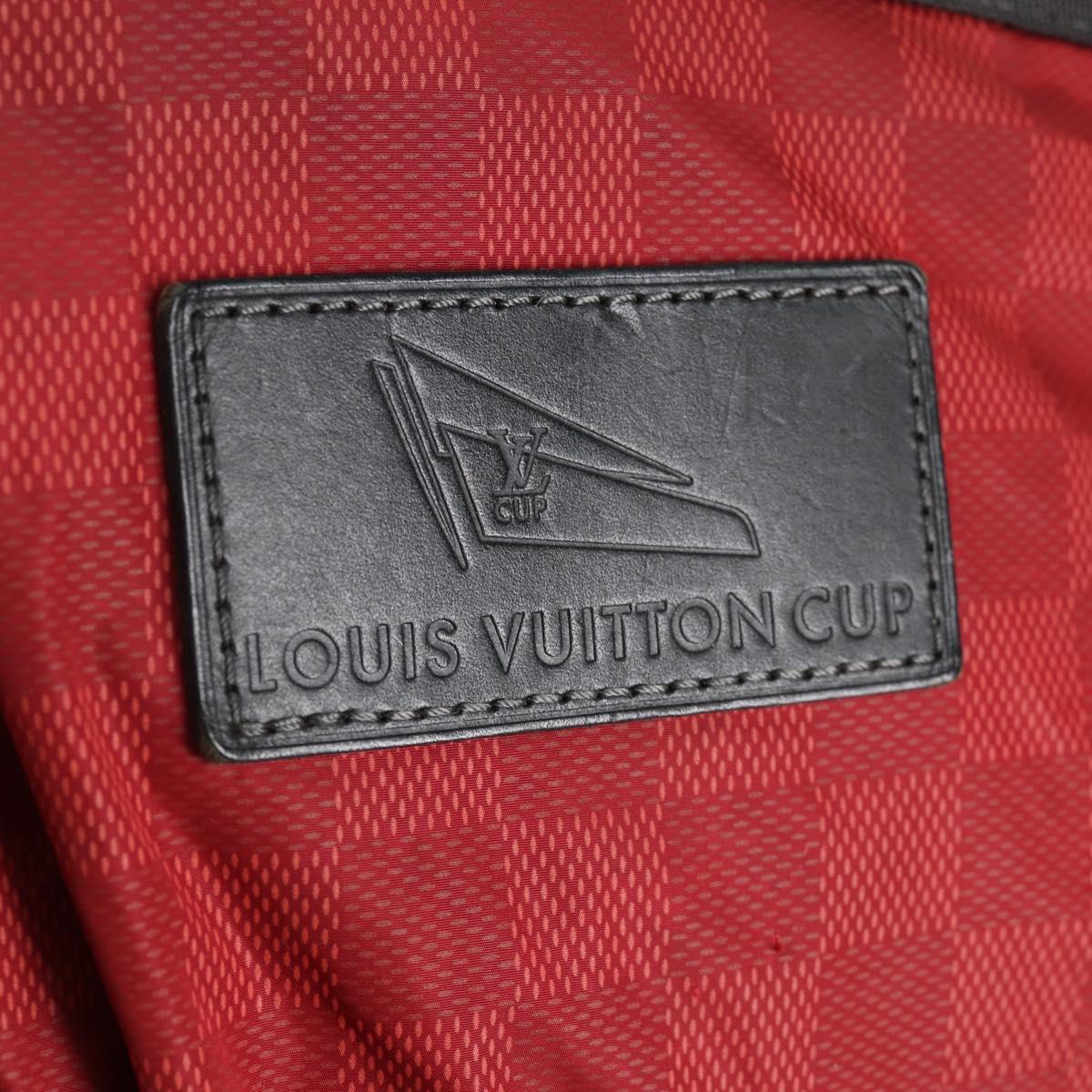 LOUIS VUITTON Damier Aventure Plat Ktical Boston Bag Red N23208 LV Auth 132525V