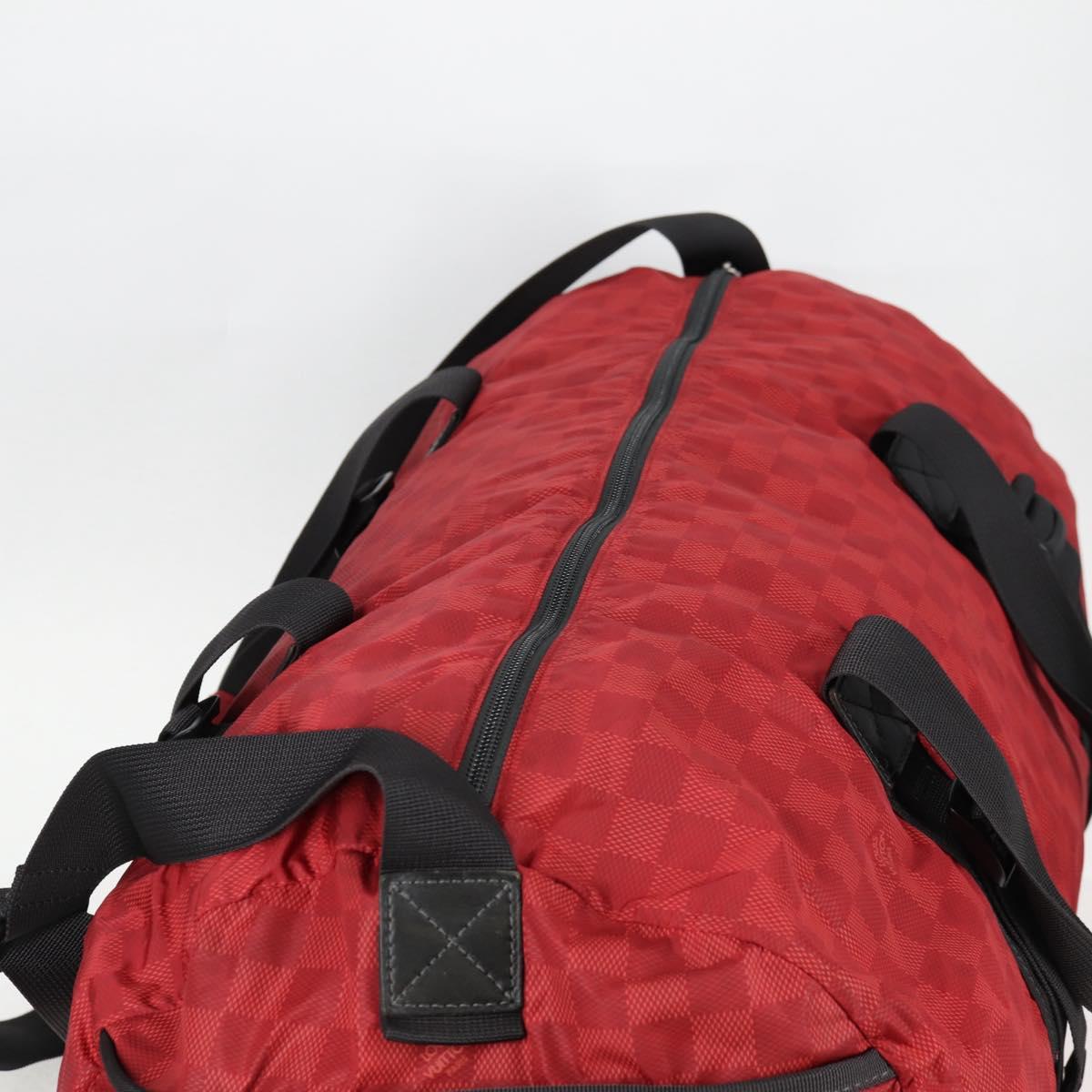 LOUIS VUITTON Damier Aventure Plat Ktical Boston Bag Red N23208 LV Auth 132525V