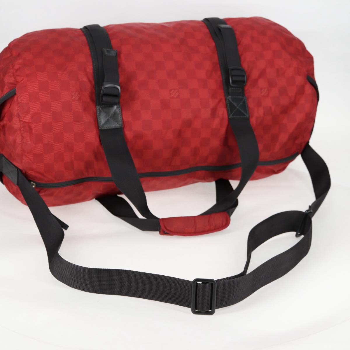 LOUIS VUITTON Damier Aventure Plat Ktical Boston Bag Red N23208 LV Auth 132525V