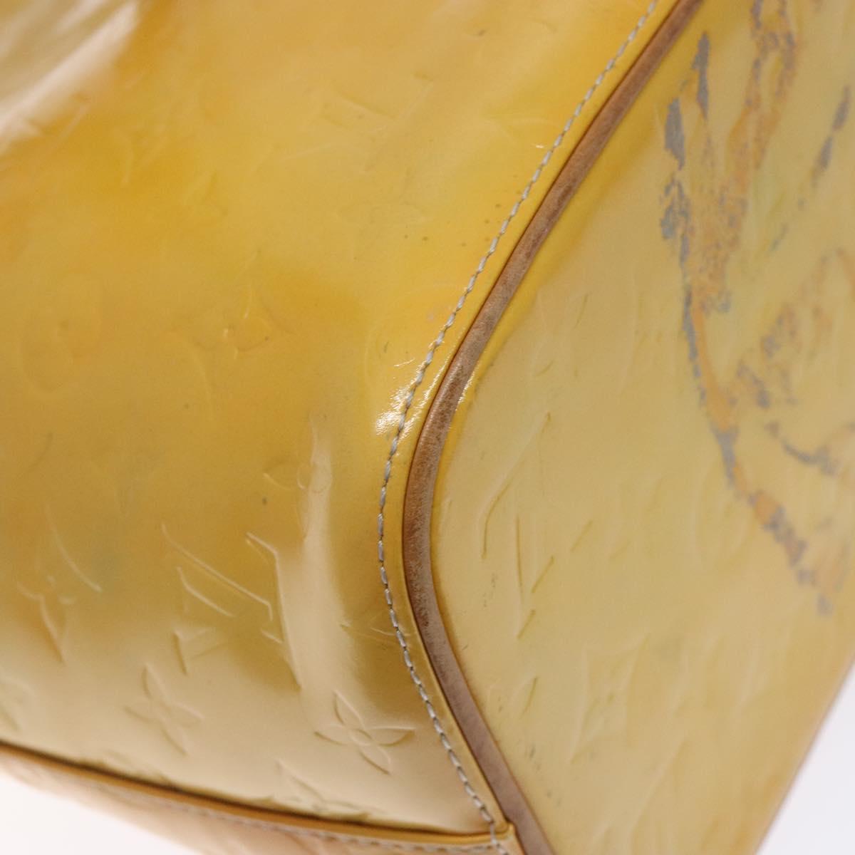 LOUIS VUITTON Monogram Vernis Houston Hand Bag Gris M91053 LV Auth 132526