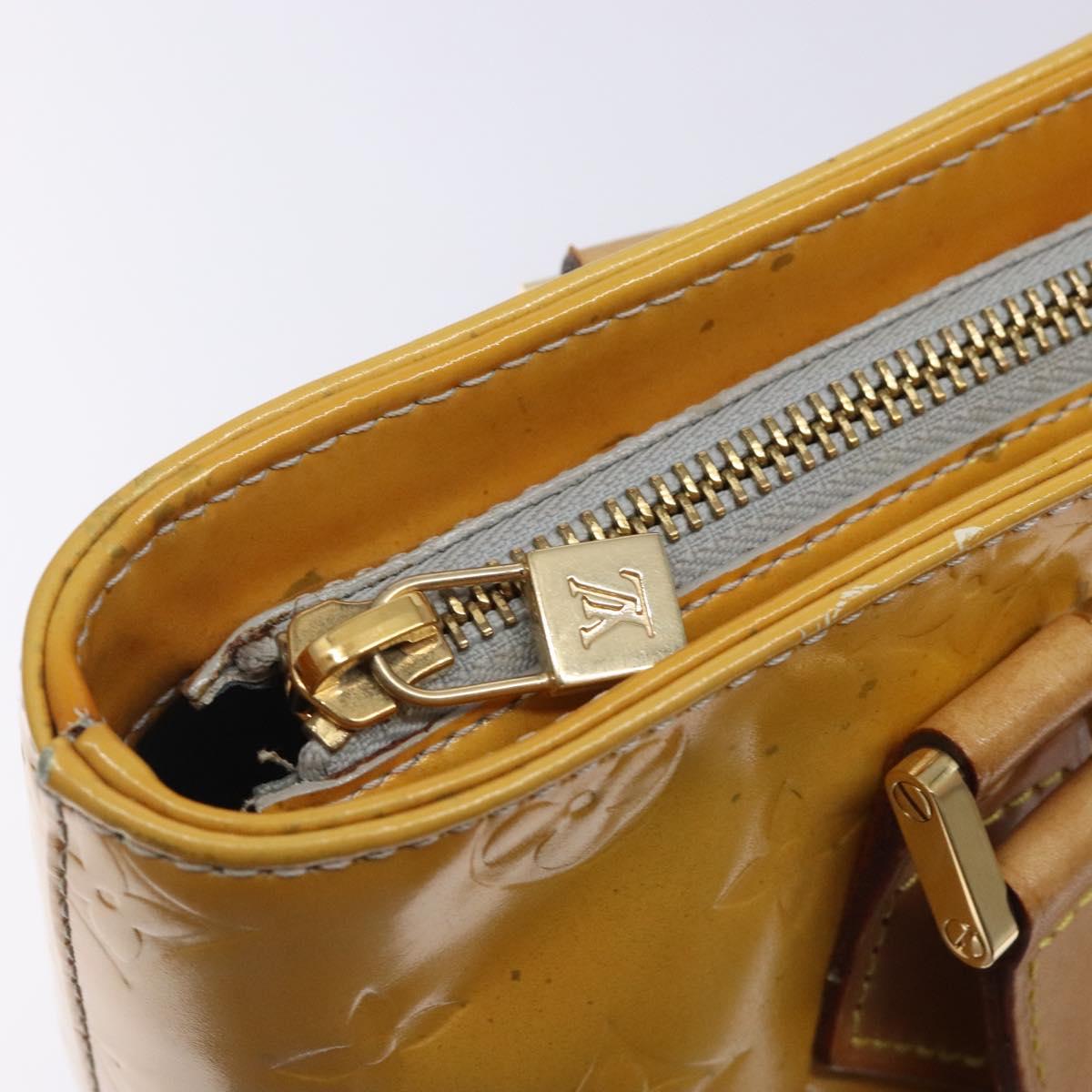 LOUIS VUITTON Monogram Vernis Houston Hand Bag Gris M91053 LV Auth 132526