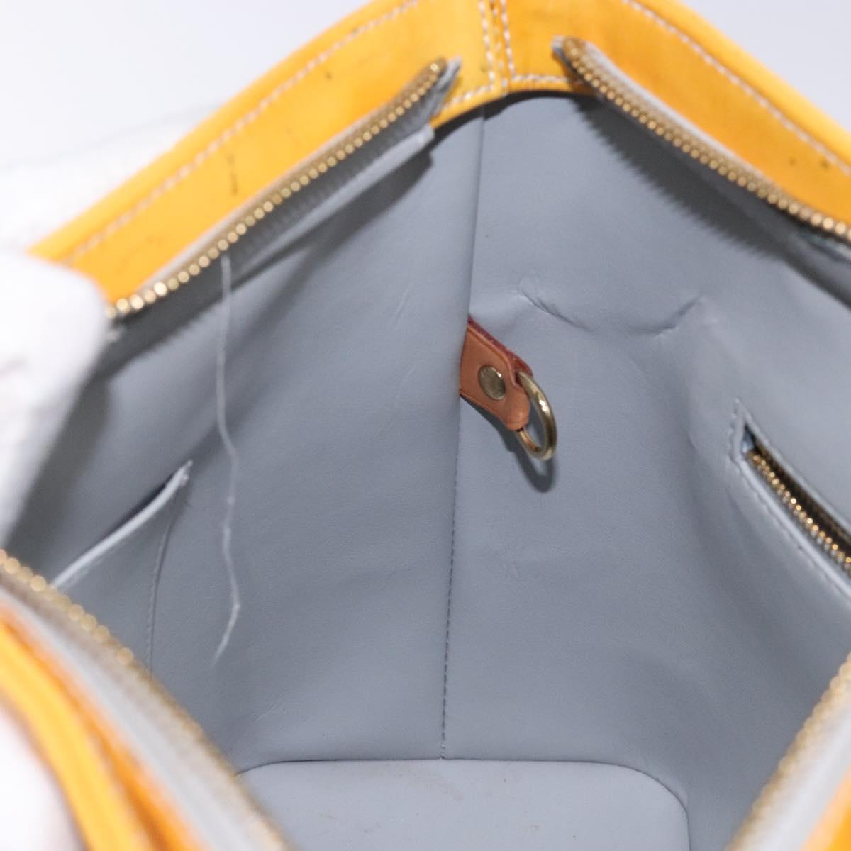 LOUIS VUITTON Monogram Vernis Houston Hand Bag Gris M91053 LV Auth 132526