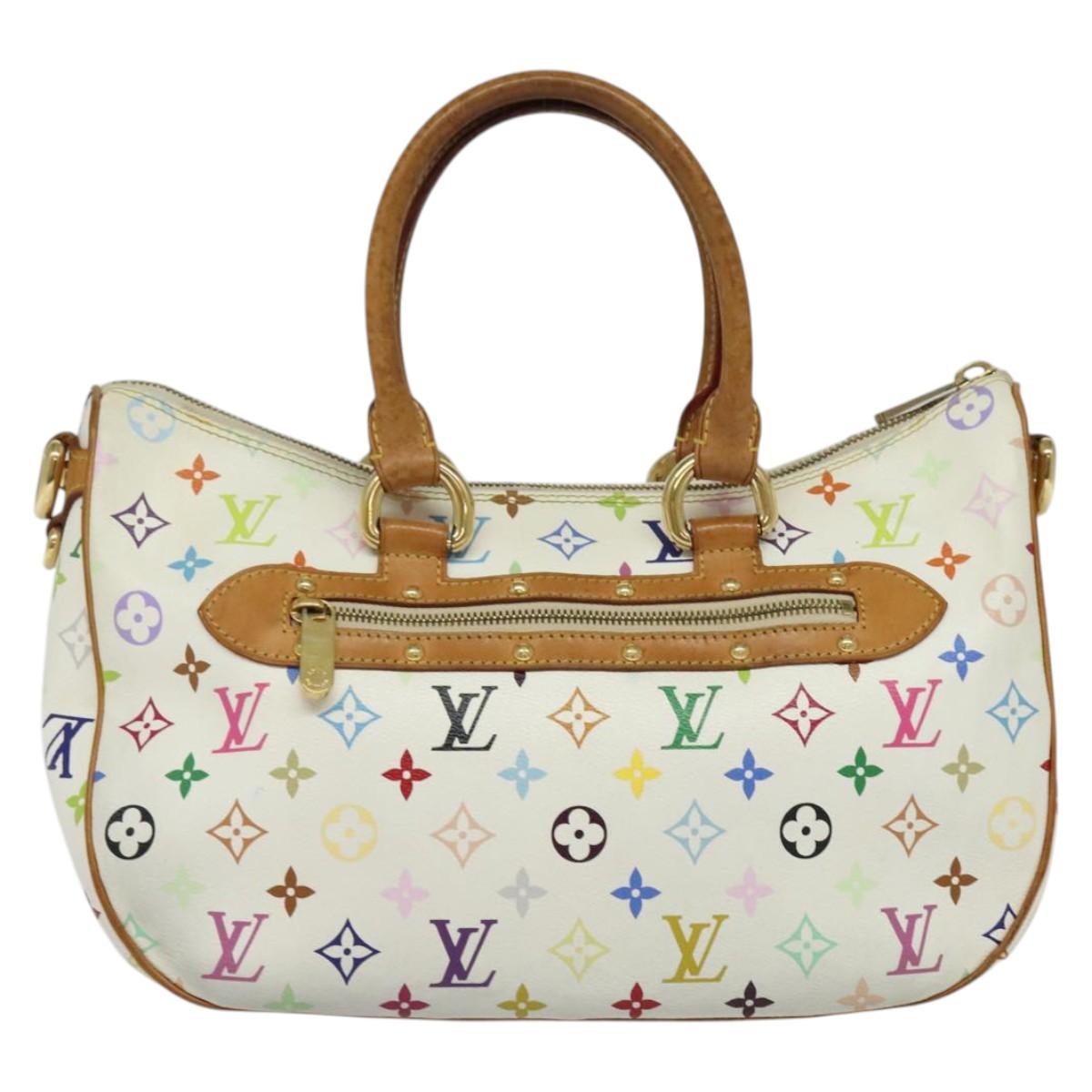 LOUIS VUITTON Monogram Multicolor Rita Hand Bag 2way White M40125 LV Auth 132529