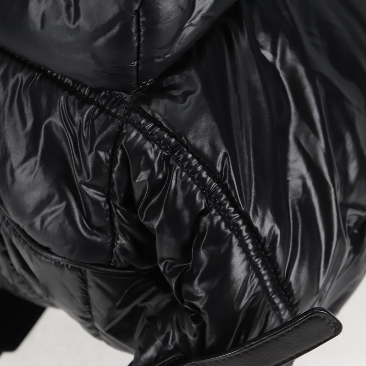 BOTTEGA VENETA INTRECCIATO Backpack Nylon Leather Black Auth 132539V