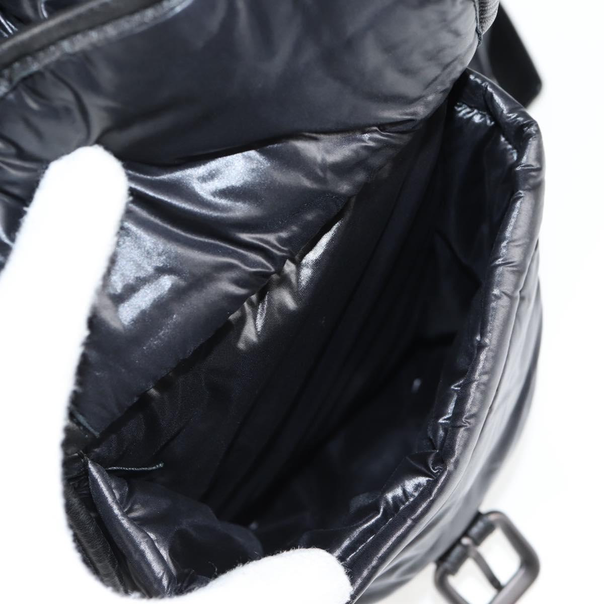 BOTTEGA VENETA INTRECCIATO Backpack Nylon Leather Black Auth 132539V