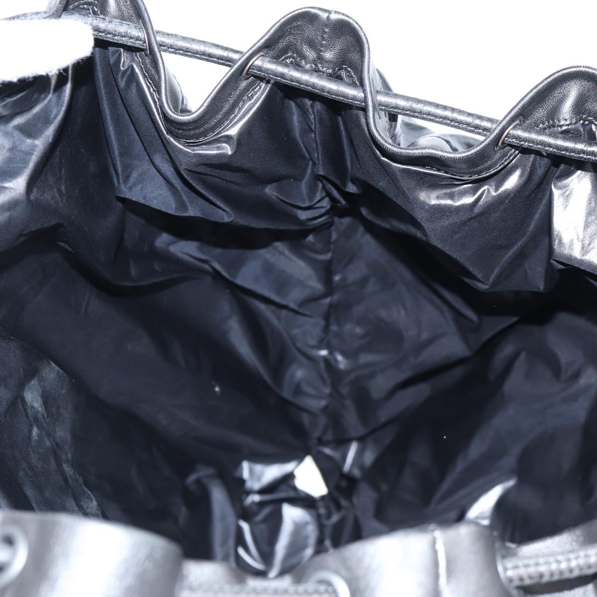 BOTTEGA VENETA INTRECCIATO Backpack Nylon Leather Black Auth 132539V