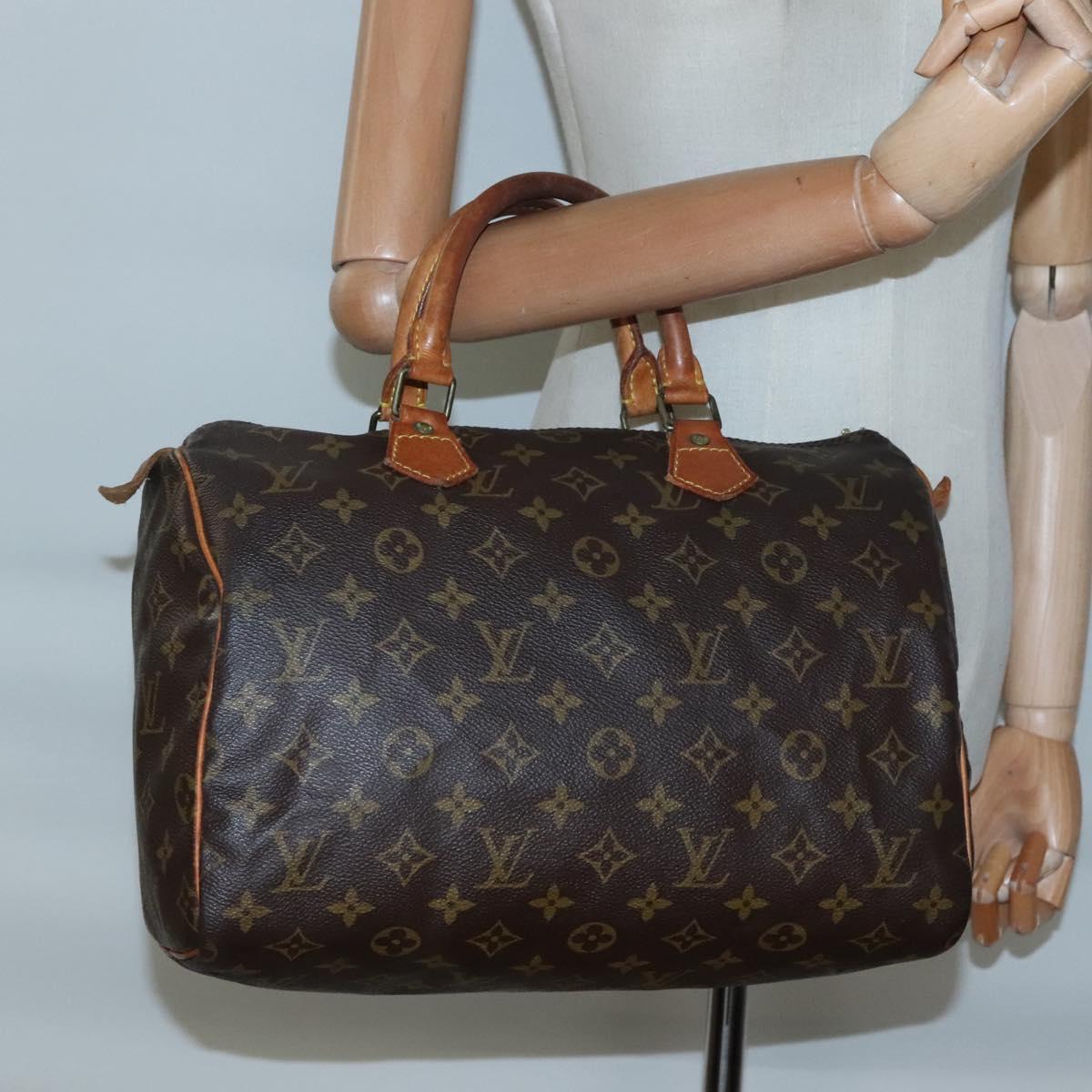 LOUIS VUITTON Monogram Speedy 30 Hand Bag M41526 LV Auth 132551