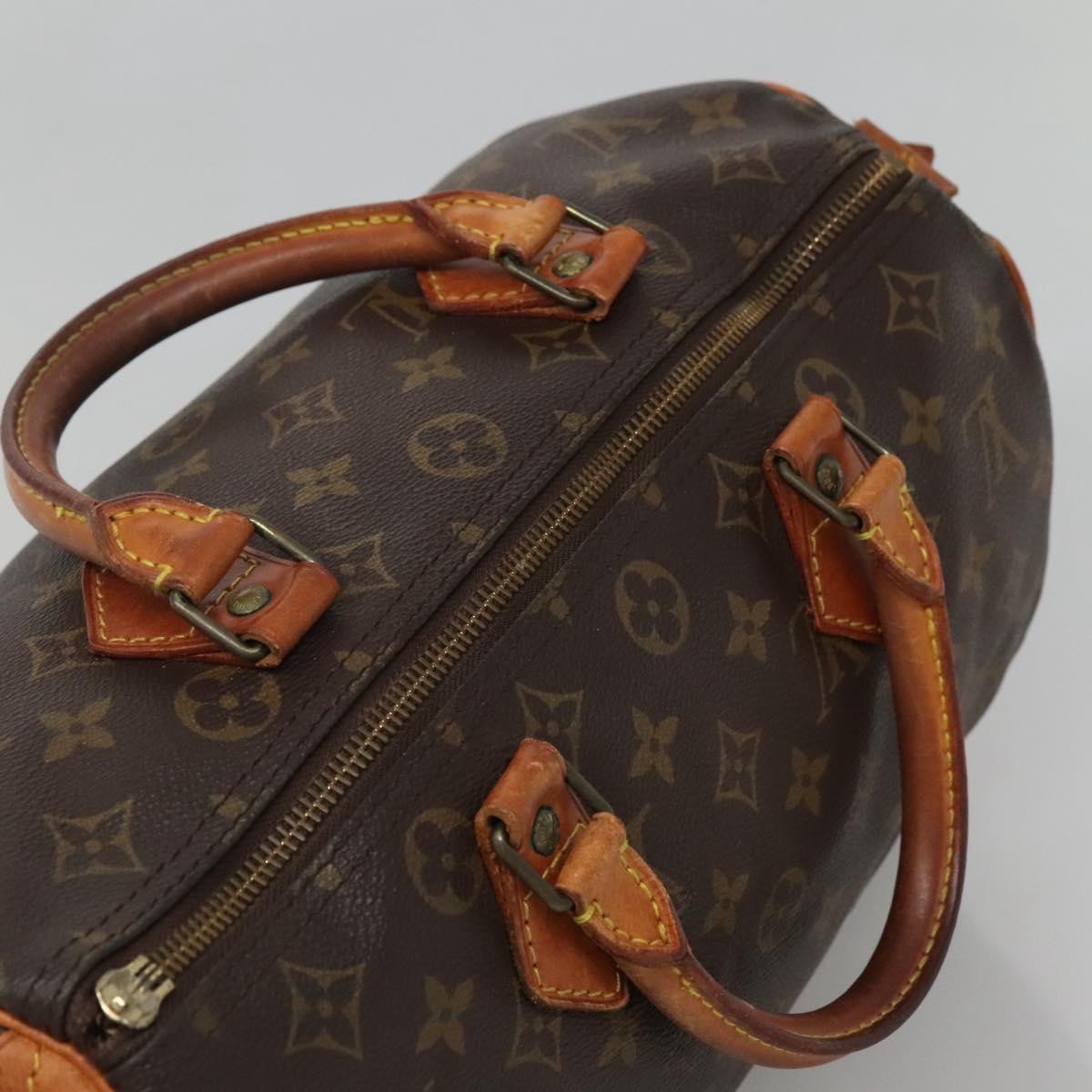 LOUIS VUITTON Monogram Speedy 30 Hand Bag M41526 LV Auth 132551