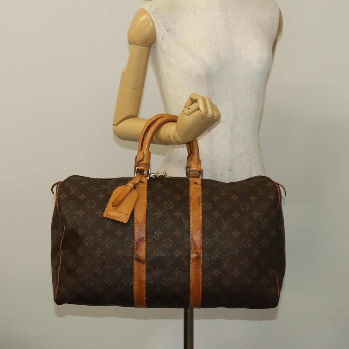 LOUIS VUITTON Monogram Keepall 45 Boston Bag M41428 LV Auth 132552