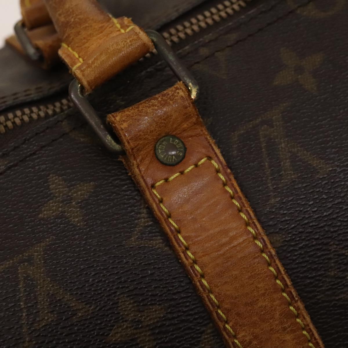 LOUIS VUITTON Monogram Keepall Bandouliere 50 Boston Bag M41416 LV Auth 132553