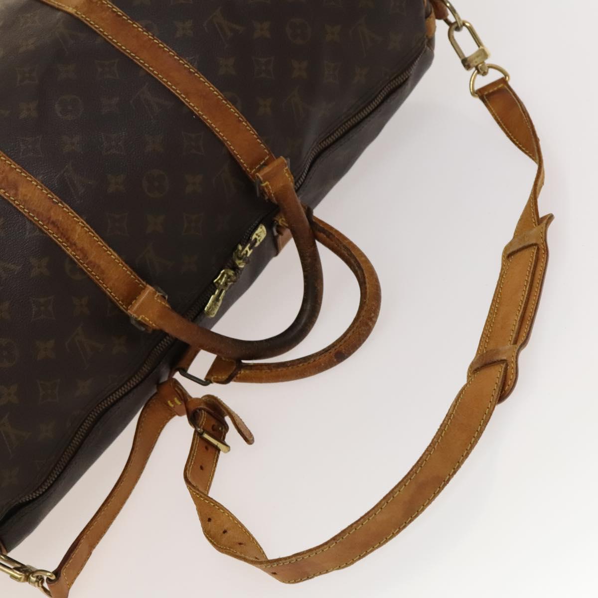 LOUIS VUITTON Monogram Keepall Bandouliere 50 Boston Bag M41416 LV Auth 132553