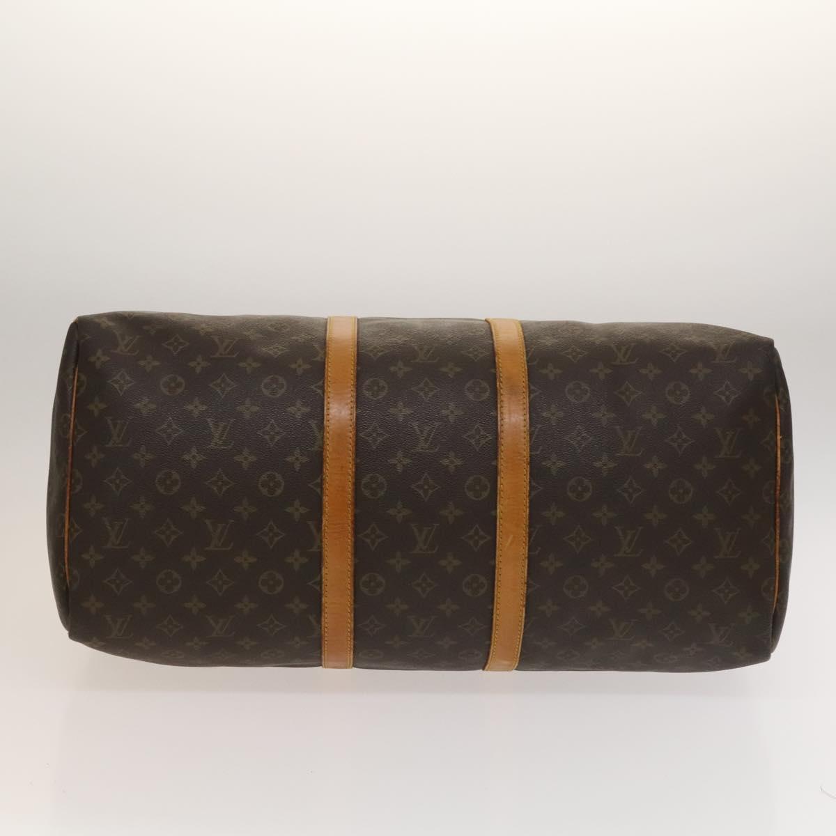 LOUIS VUITTON Monogram Keepall 55 Boston Bag M41424 LV Auth 132555