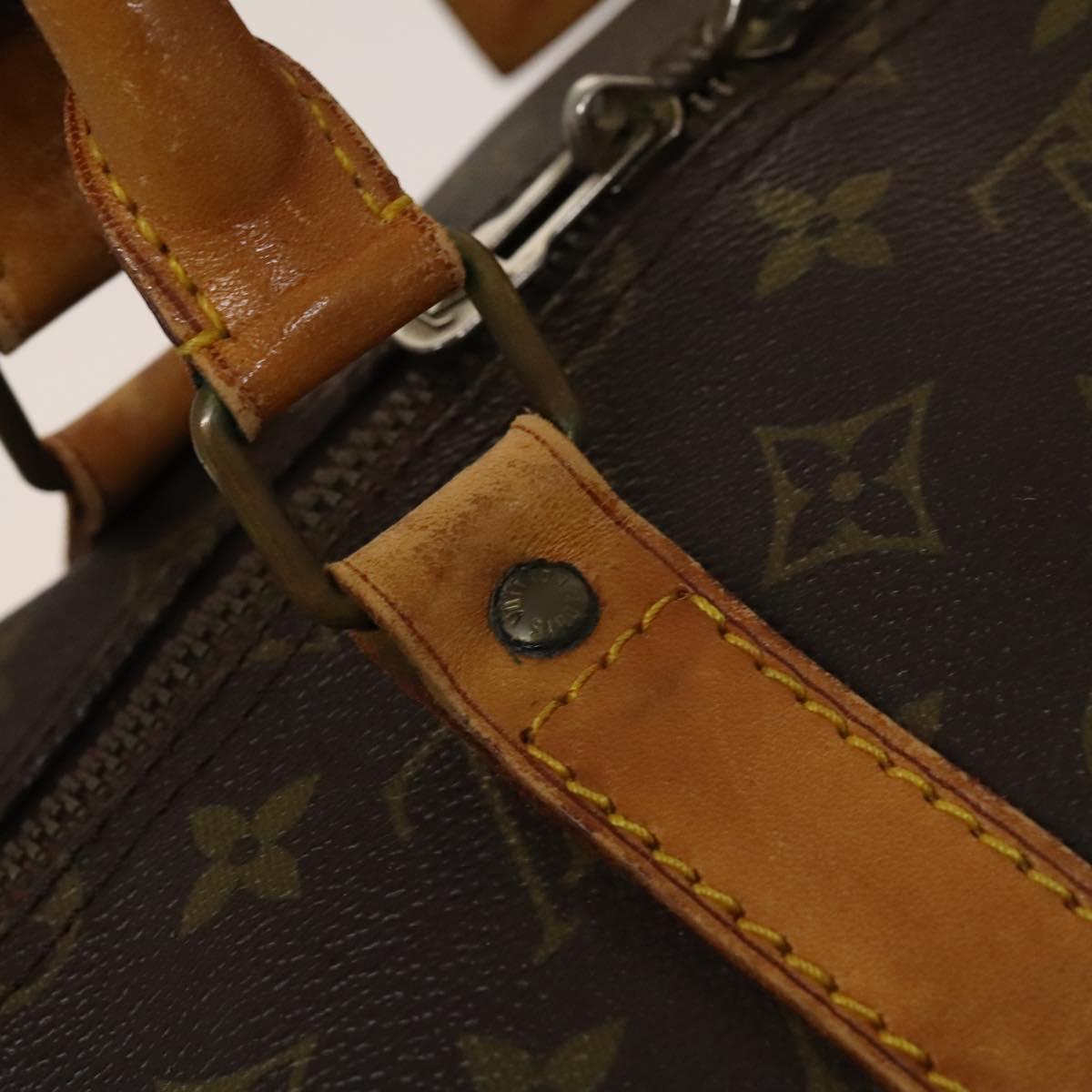 LOUIS VUITTON Monogram Keepall 55 Boston Bag M41424 LV Auth 132555
