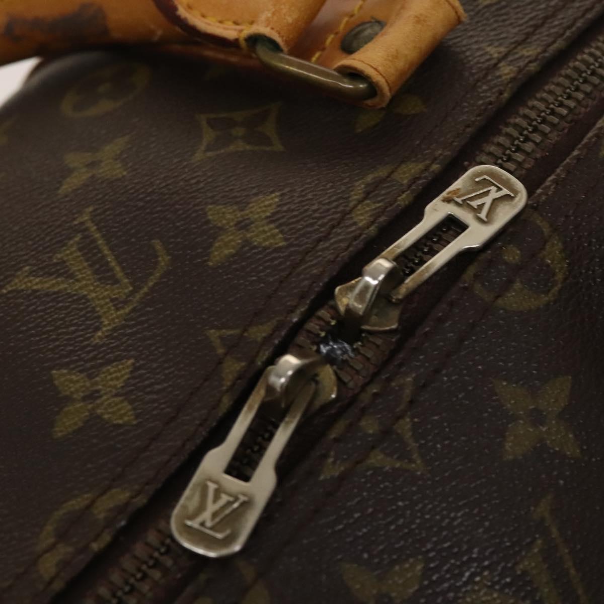 LOUIS VUITTON Monogram Keepall 55 Boston Bag M41424 LV Auth 132555