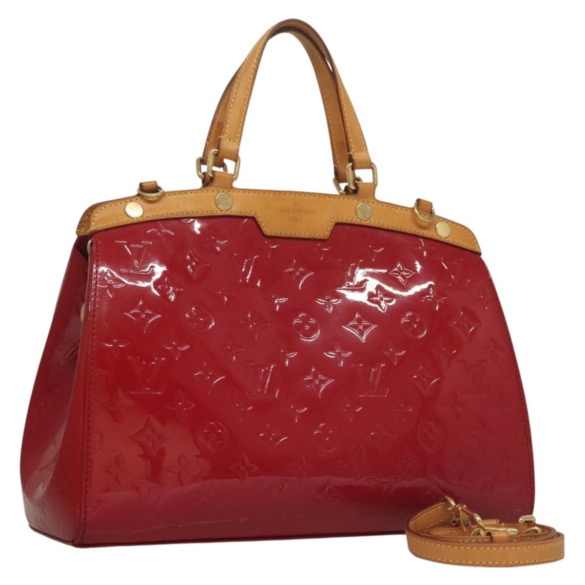 LOUIS VUITTON Monogram Vernis Blair MM Hand Bag Rose Indian M91798 Auth 132578